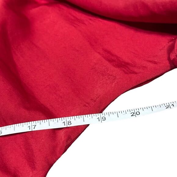 BCBGMAXAZRIA Red Iselin Midi Drape Dress Size Small - Picture 11 of 13